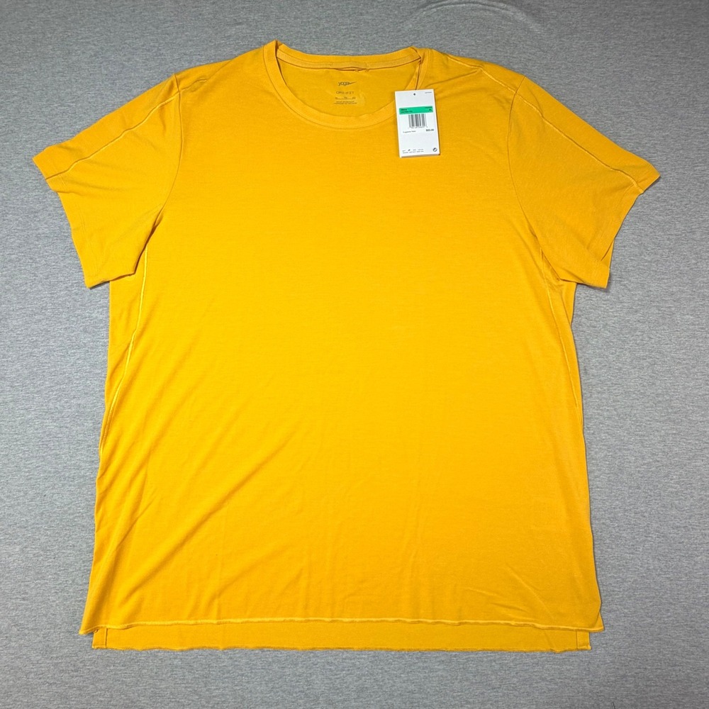 Nike Yoga Dri-FIT Mens XL Training Shirt Yellow DM7825-752 Short Sleeve Tee NWT